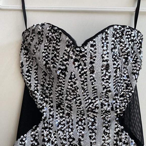 Bebe Strapless Sequin Dress - Picture 4 of 7